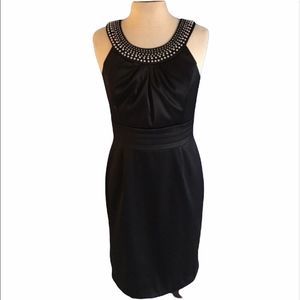 White House Black Market Dress w/Pearl Neckline